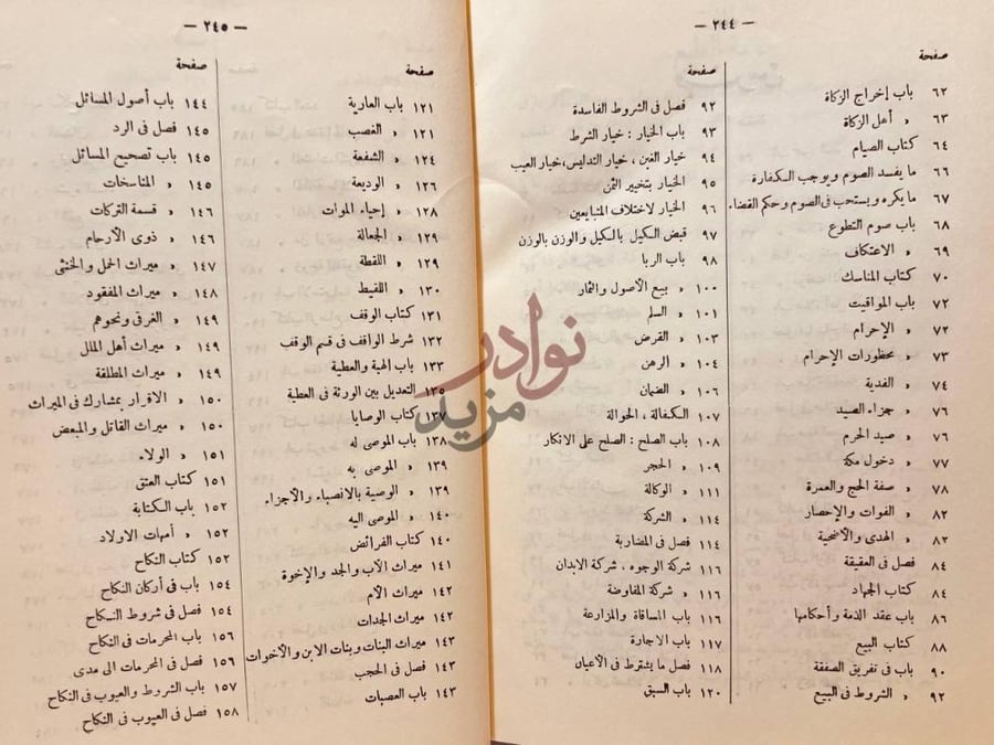 فهرس كتاب عقد الفرائد مختصر نظم ابن عبدالقوي في فقه