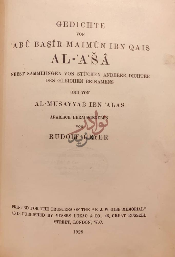 صفحة عنوان كتاب الصبح المنير في شعر ابي بصير