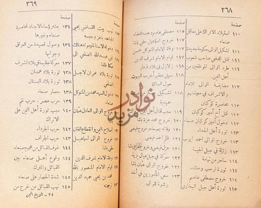 فهرس كتاب تاريخ اليمن او فرجة الهموم والحزن في حوادث و تاريخ