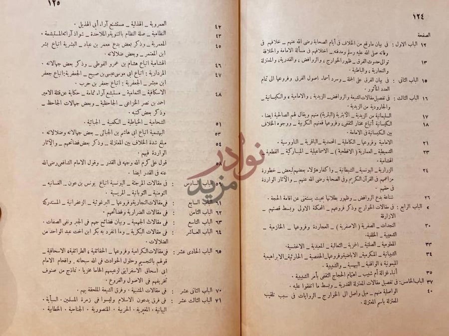 فهرس كتاب التبصير في الدين وتمييز الفرقة الناجية عن الفرق