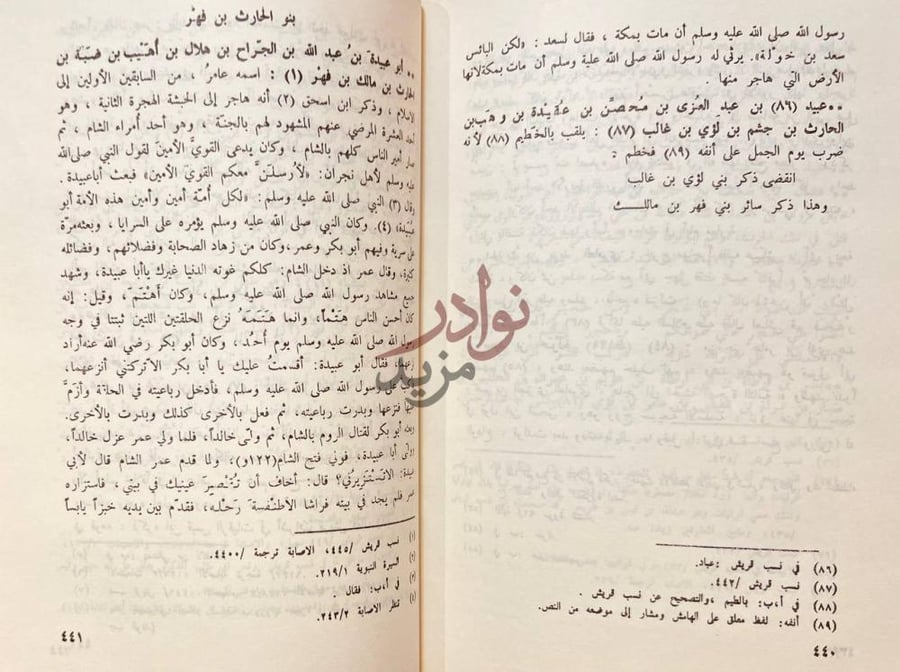 صفحة داخلية كتاب التبيين في انساب القرشيين