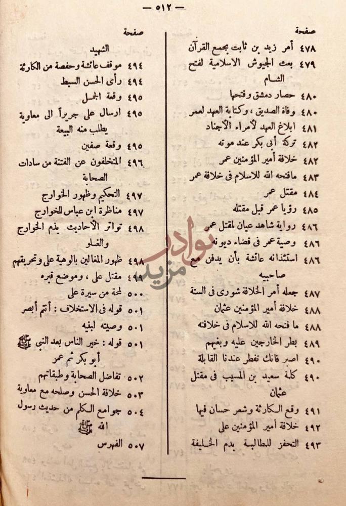 فهرس كتاب مختصر سيرة الرسول صلى الله عليه وسلم