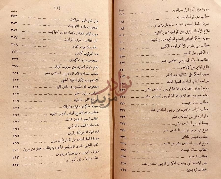 فهرس كتاب ديوان التحقيق والمحاكمات الكبرى ز