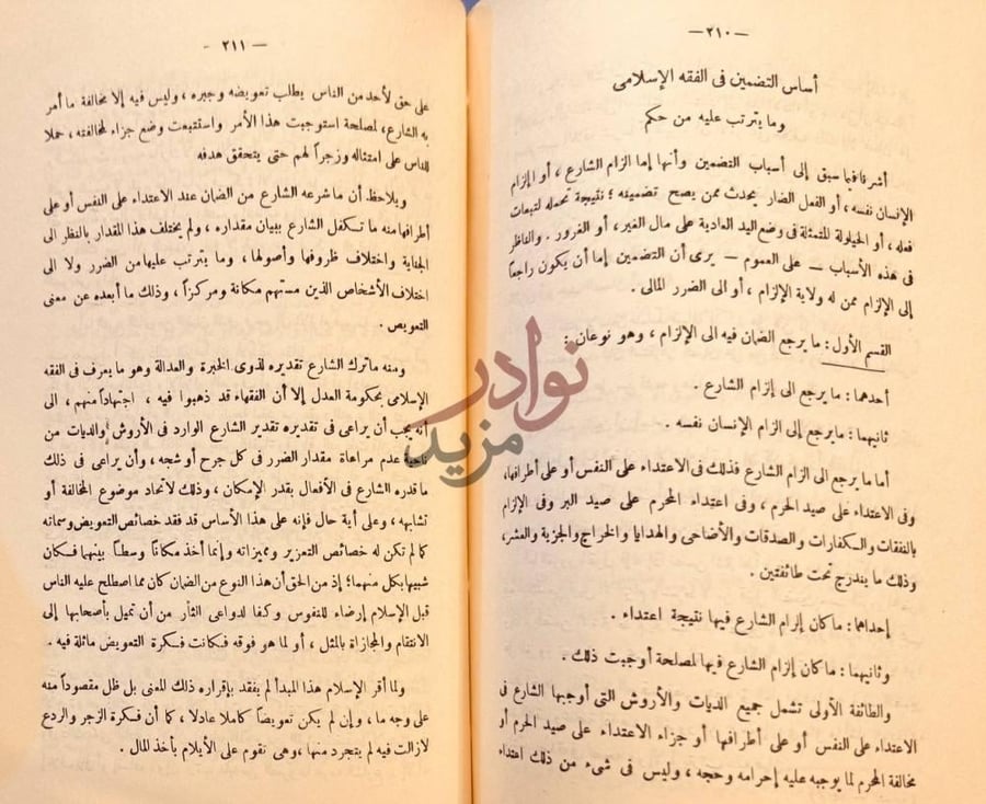 صفحة داخلية كتاب الضمان في الفقه الاسلامي أساس التضمين