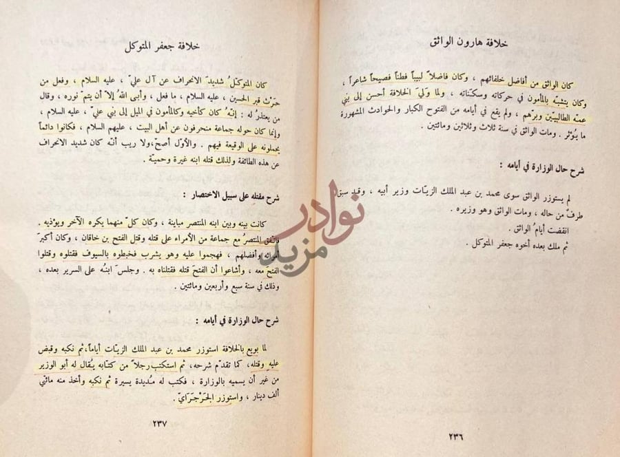 صفحة داخلية كتاب الفخري في الادب السلطانية والدول الاسلامية