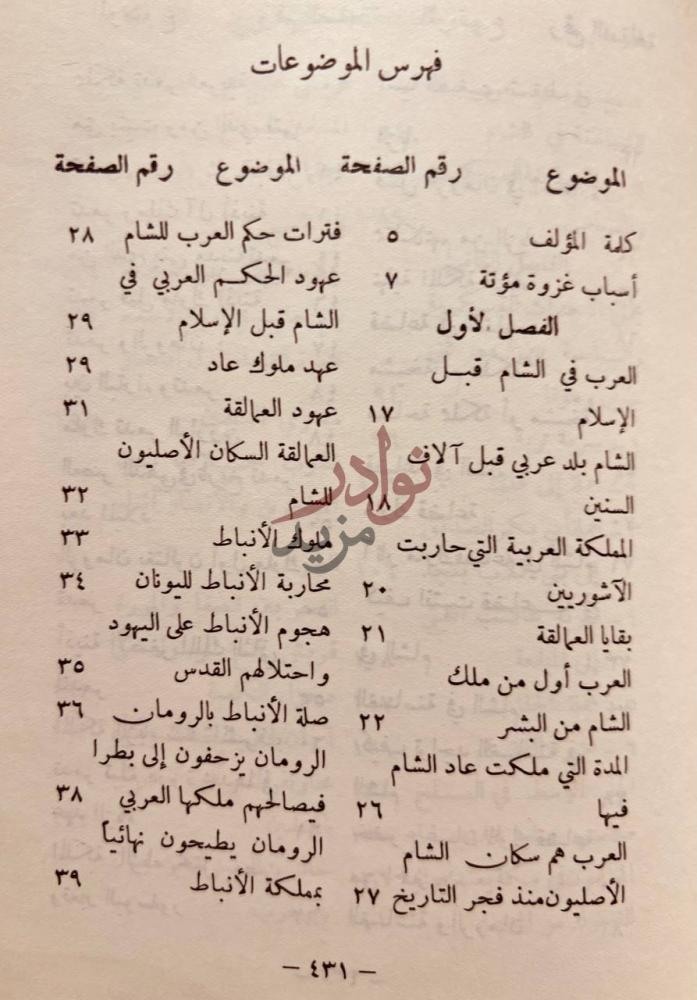 فهرس كتاب غزوة مؤتة من معارك الاسلام الفاصلة