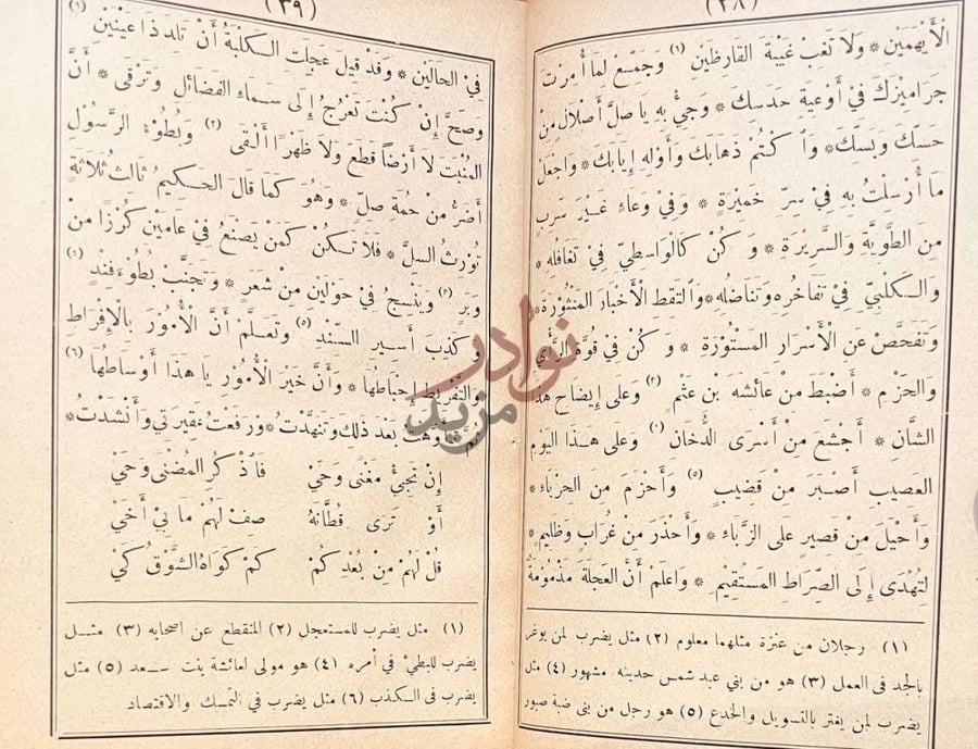صفحة داخلية كتاب مقامة الامثال السائرة المتضمنة للأحوال