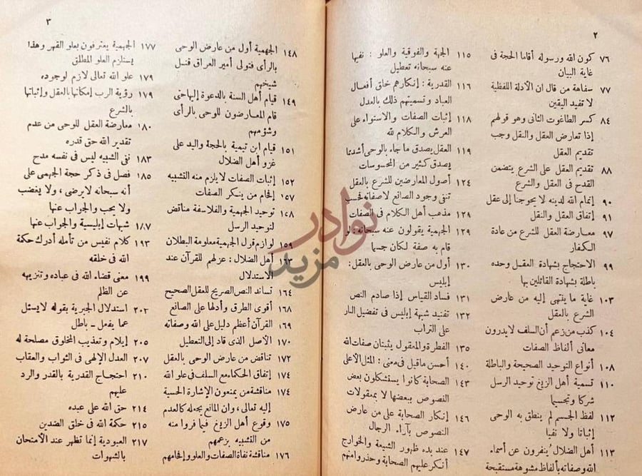 فهرس كتاب الصواعق المرسلة على الجهمية والمعطلة