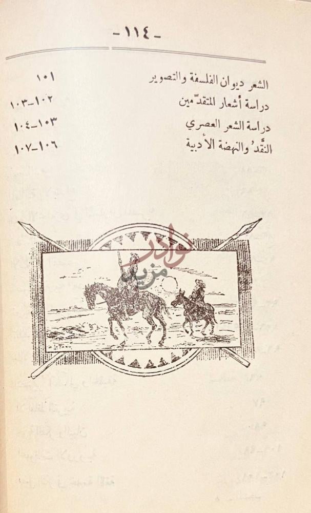 فهرس كتاب المنتخب من شعر ابى شادى