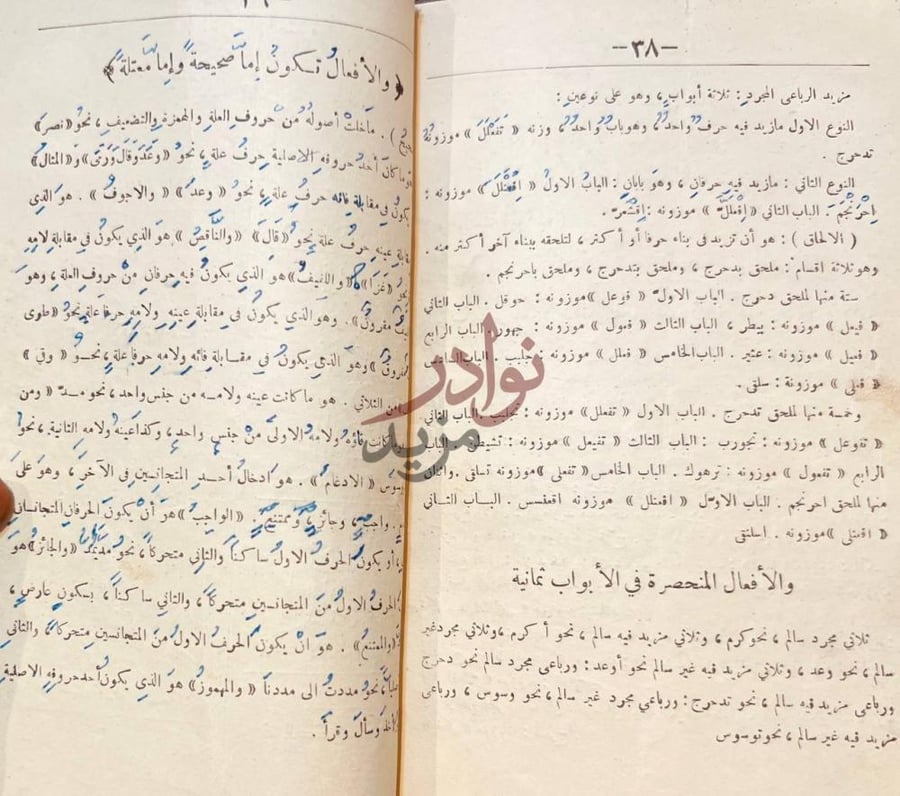 صفحة داخلية كتاب امثلة جديدة في التصريف والأفعال تكون إما