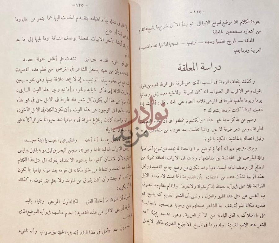 صفحة داخلية كتاب الادب العربي وتاريخه في العصر الجاهلي