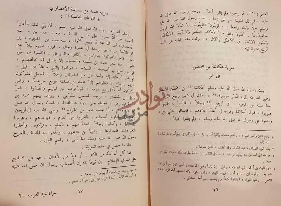 صفحة داخلية كتاب حياة سيد العرب وتاريخ النهضة الاسلامية