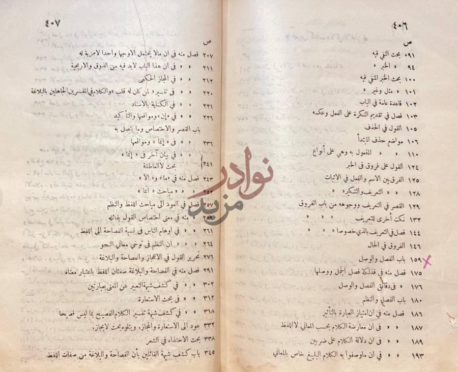 فهرس كتاب دلائل الاعجاز في علم المعاني