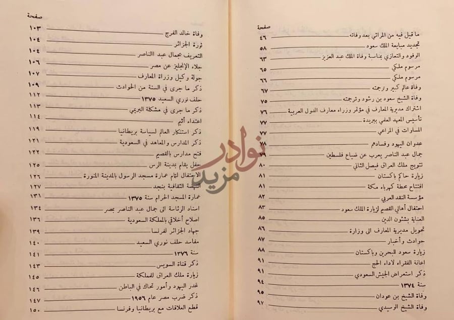 فهرس كتاب تذكرة اولي النهى والعرفان بايام الله الواحد الديان