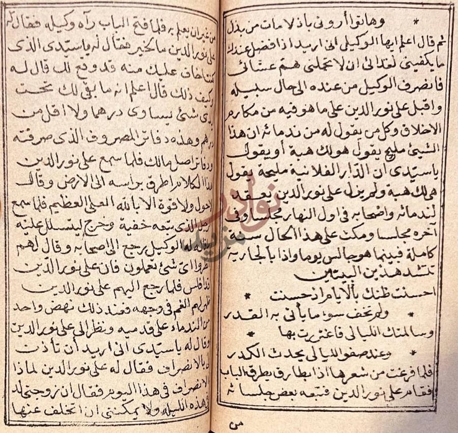 صفحة داخلية كتاب انيس الجليس وماجرى لها مع علي نور الدين