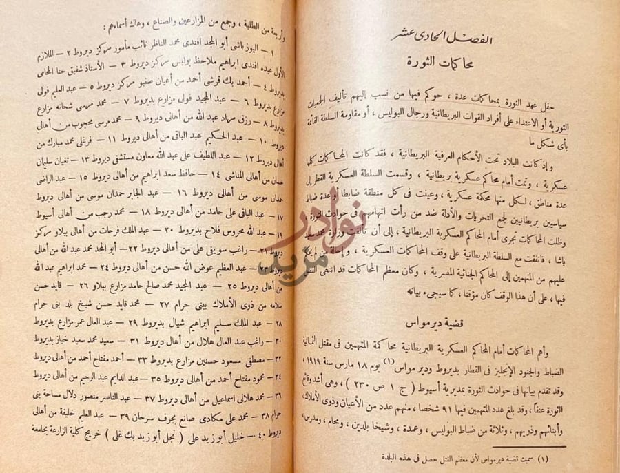 صفحة داخلية كتاب ثورة تاريخ مصر القومي من الى