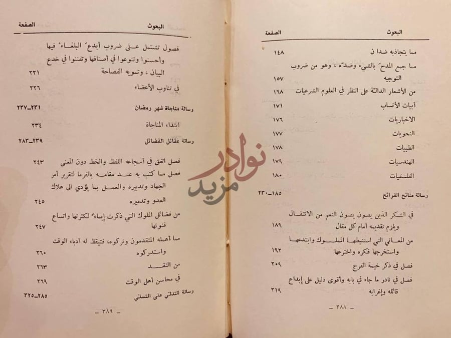 فهرس كتاب الافضليات البحوث