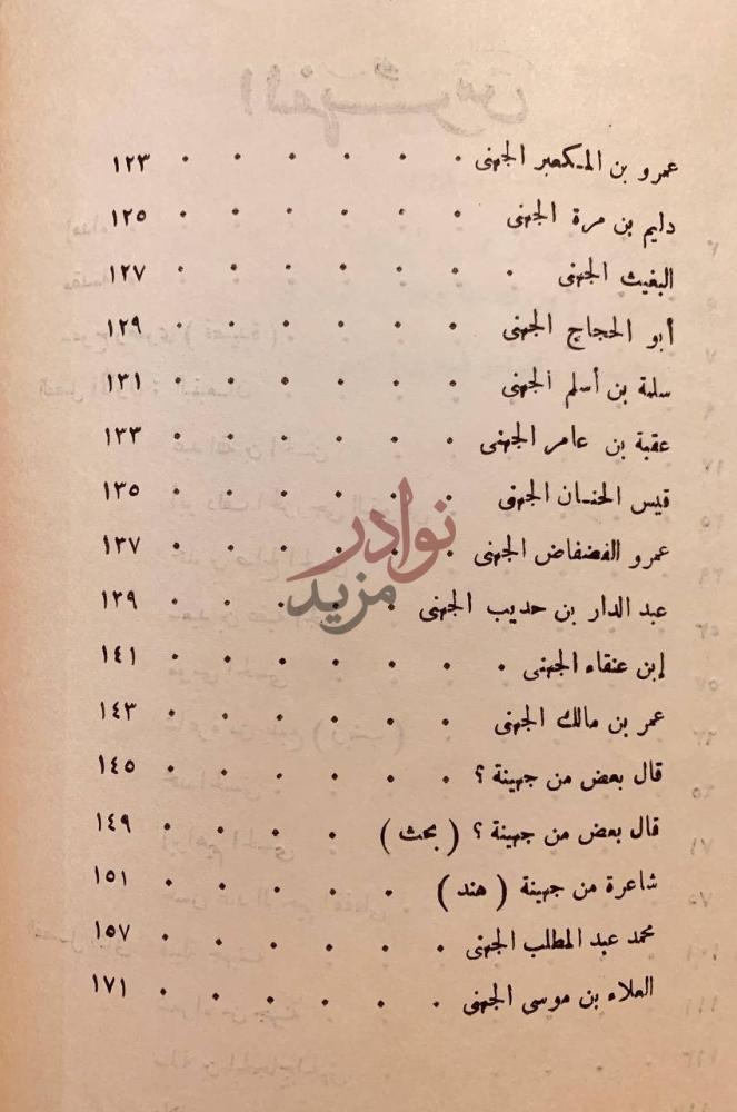 فهرس كتاب شعراء ينبع وجهينة ج