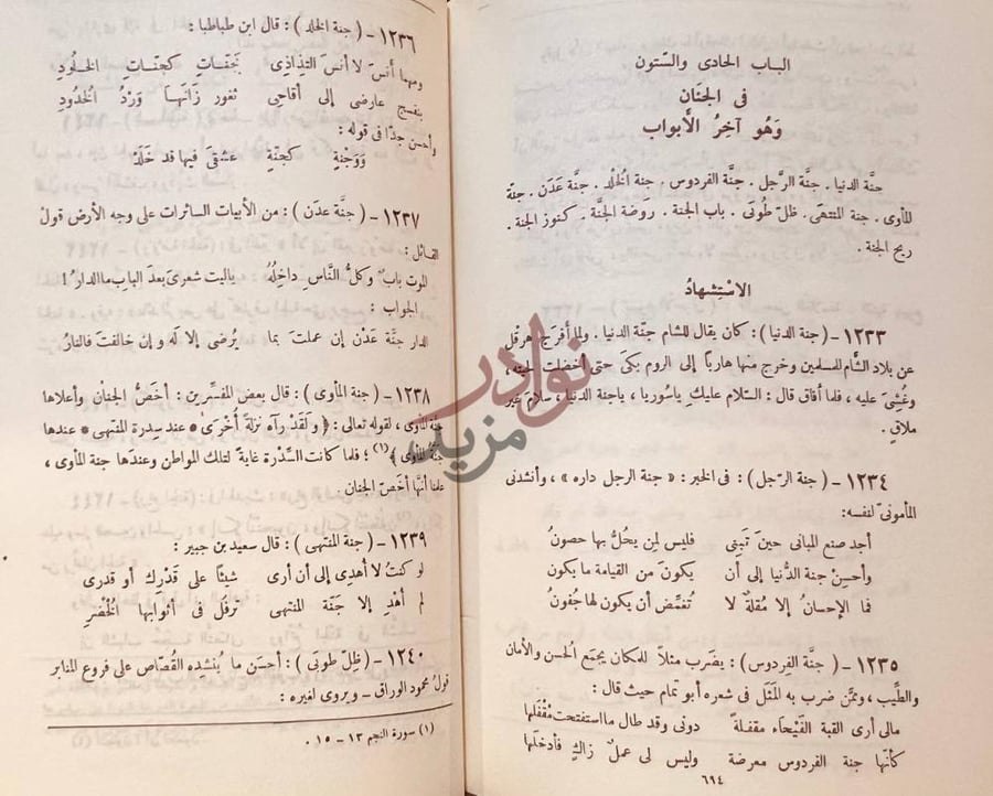 صفحة داخلية كتاب ثمار القلوب في المضاف والمنسوب