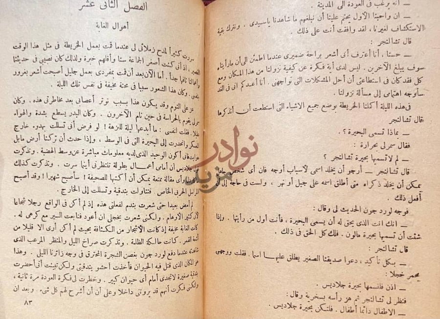 صفحة داخلية كتاب العالم المفقود الفصل الثاني عشر