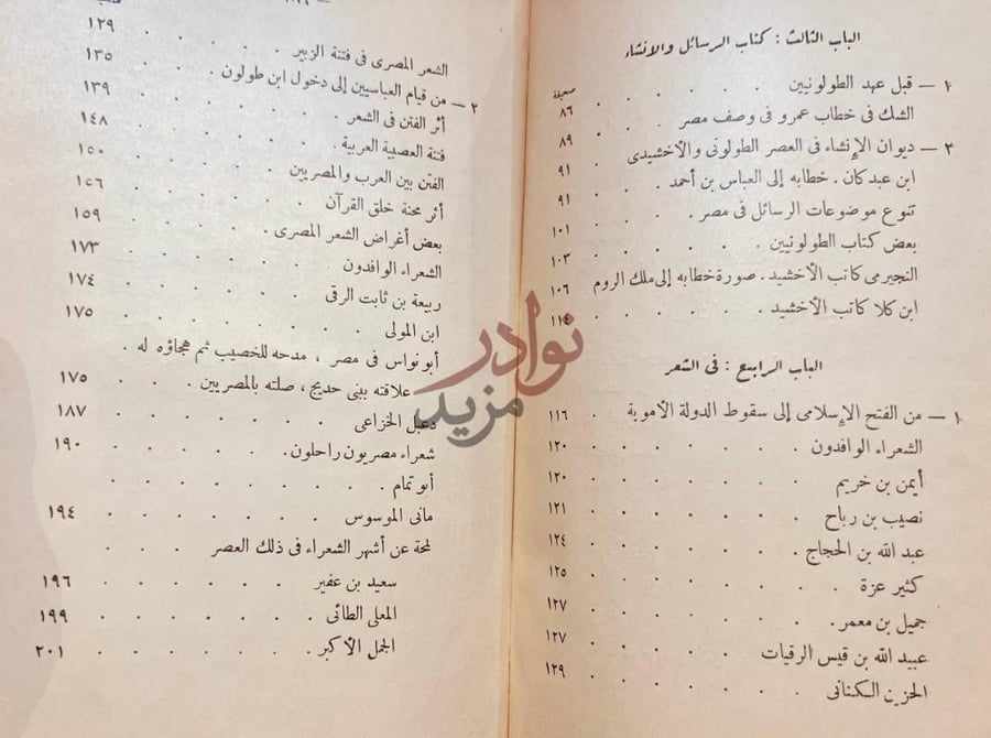 فهرس كتاب في الادب المصري الاسلامي من الفتح الاسلامي الي دخول
