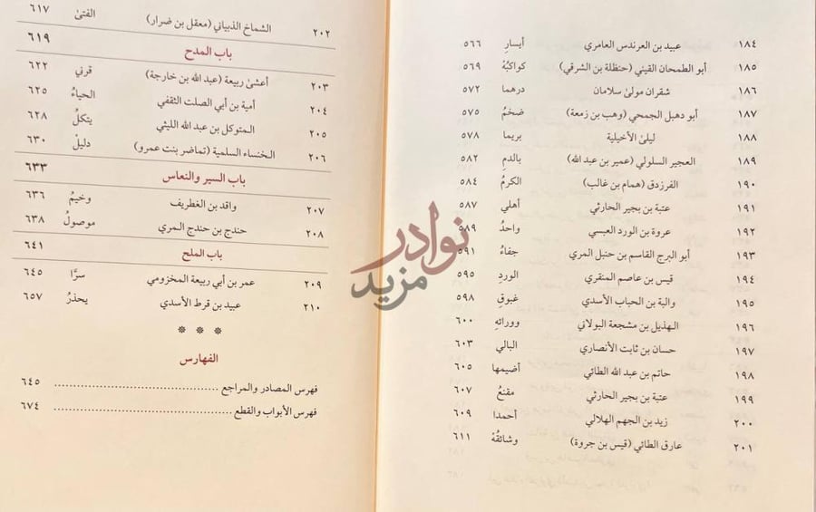 كشاف كتاب الاناسة بشرح الفية الحماسة الفهارس