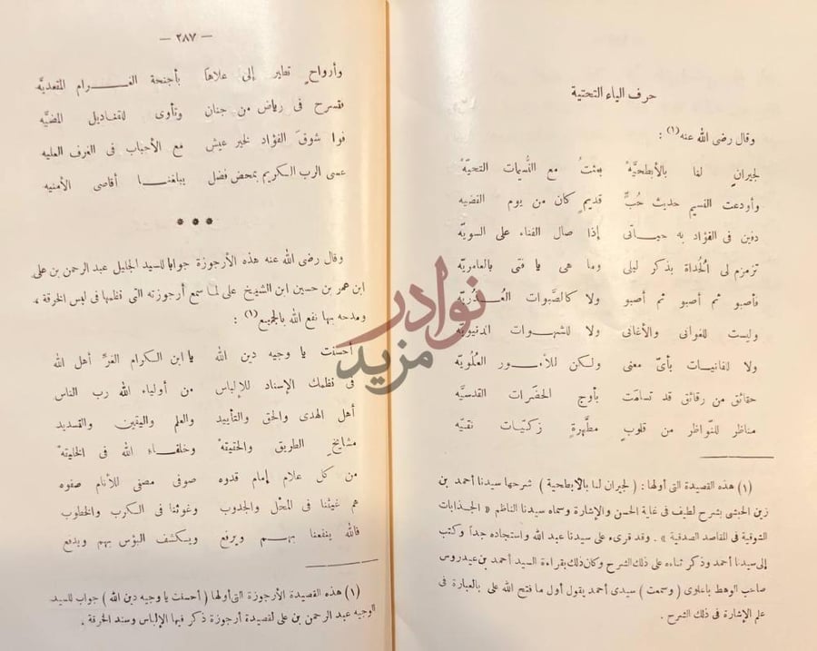 صفحة داخلية كتاب الدر المنظوم لذوى العقول والفهوم