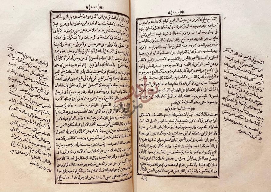 صفحة داخلية كتاب حاشية البرماوى على شرح الغاية الغزي