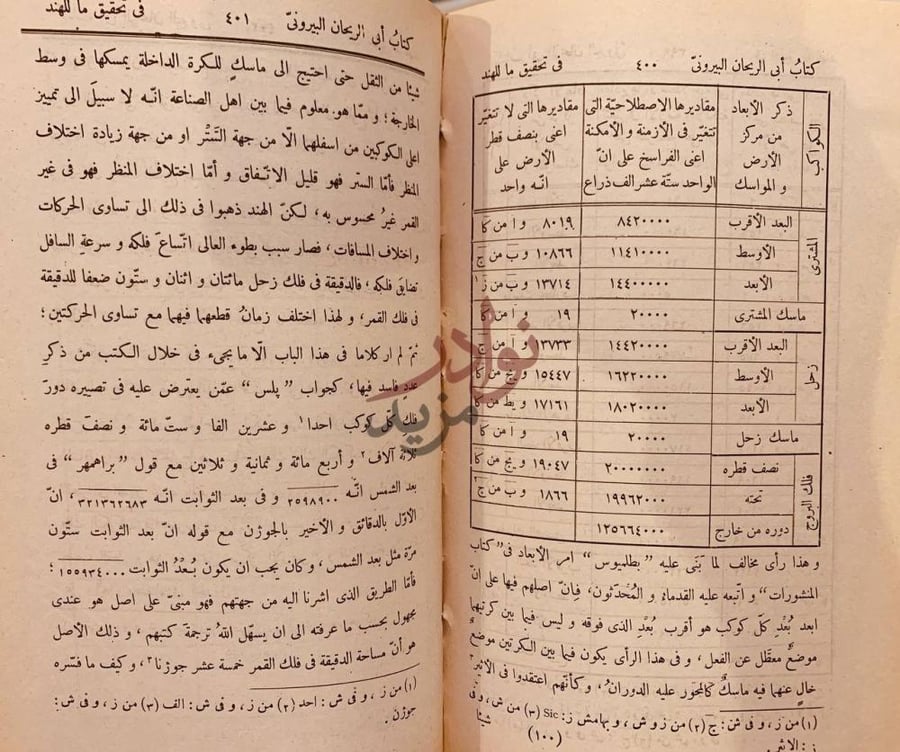 صفحة داخلية كتاب في تحقيق ما للهند من مقولة مقبولة في العقل