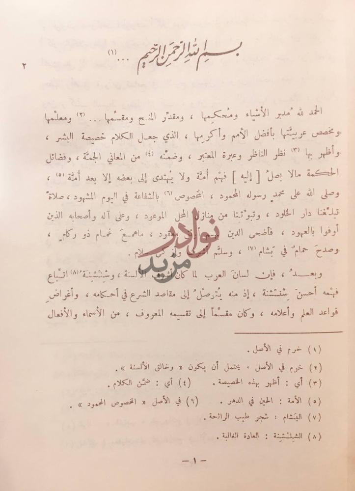صفحة داخلية كتاب رصف المباني في شرح حروف المعاني