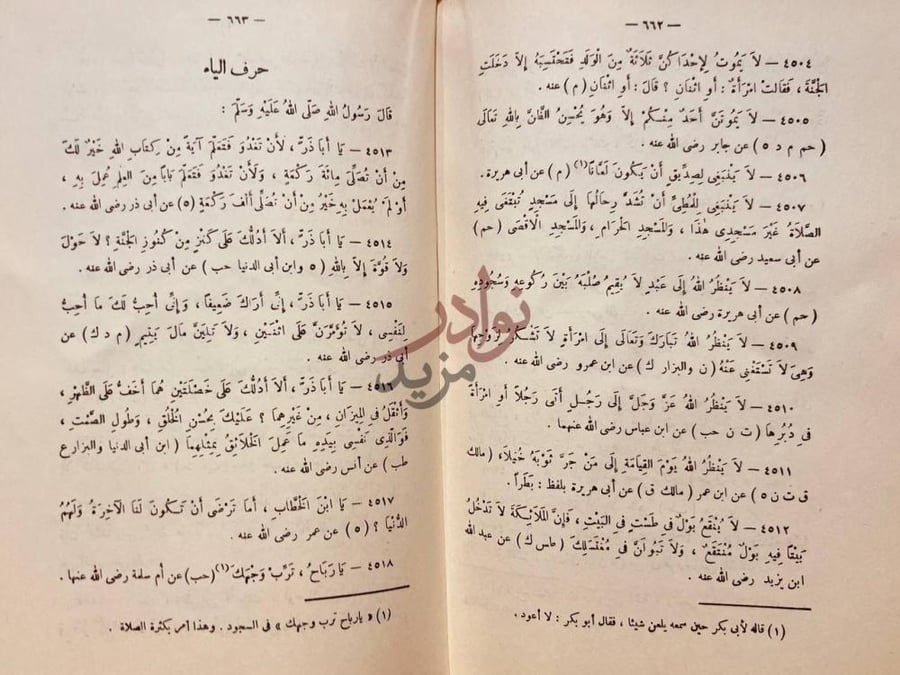 صفحة داخلية كتاب الكنز الثمين في احاديث النبي الامين