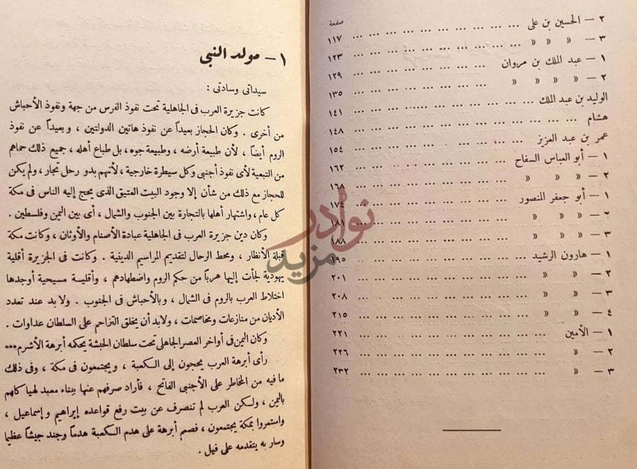 صفحة داخلية كتاب السير مولد النبي