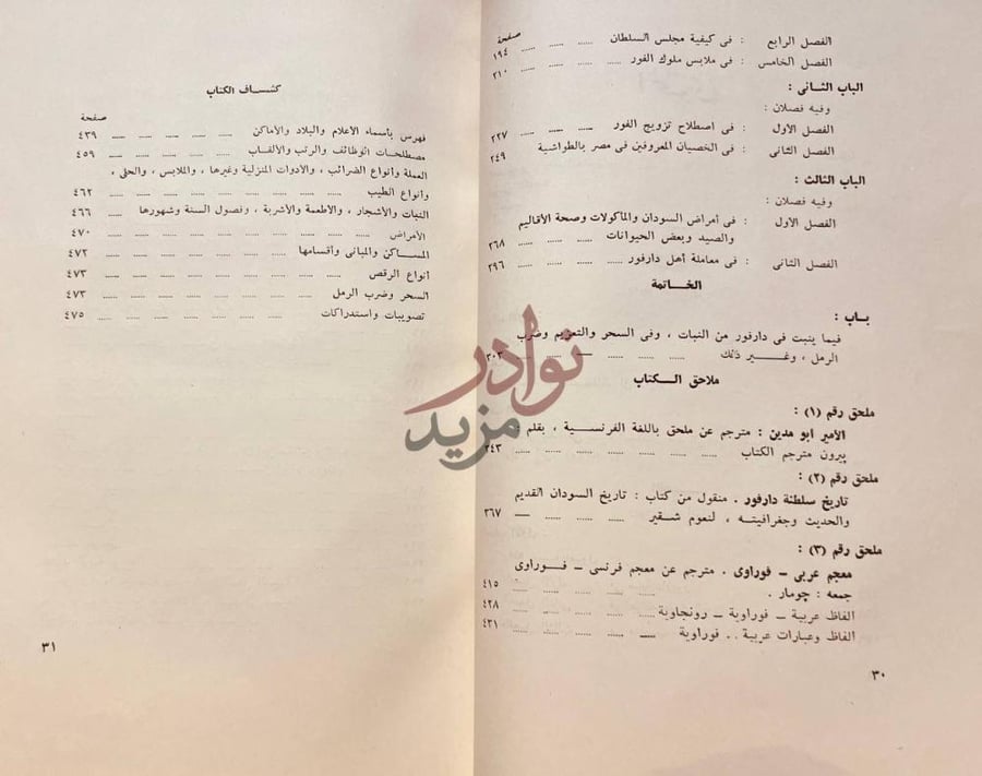 فهرس كتاب تشحيذ الاذهان بسيرة بلاد العرب والسودان