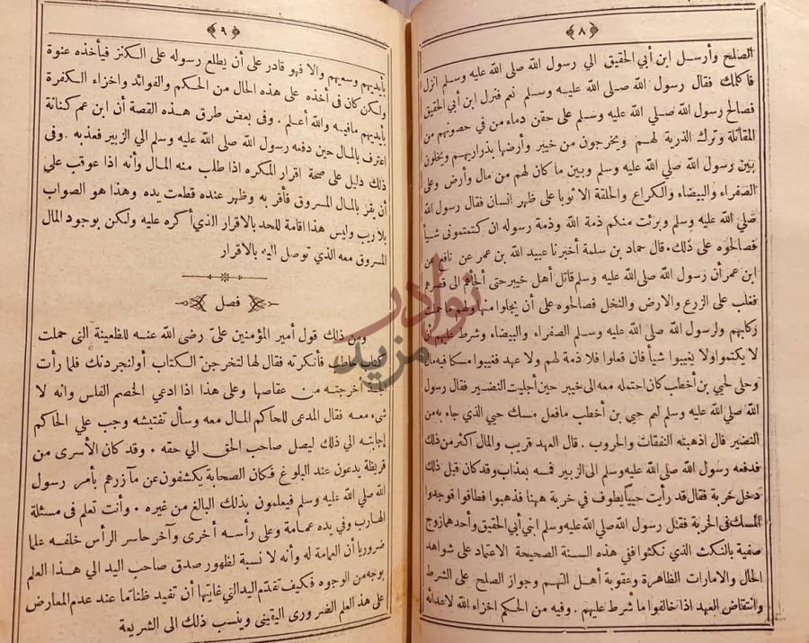 صفحة داخلية كتاب الطرق الحكمية في السياسة الشرعية فصل