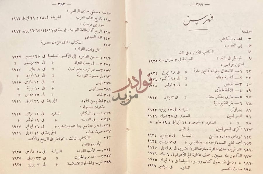 فهرس كتاب في اوقات الفراغ مجموعة رسائل ادبية تاريخية اخلاقية