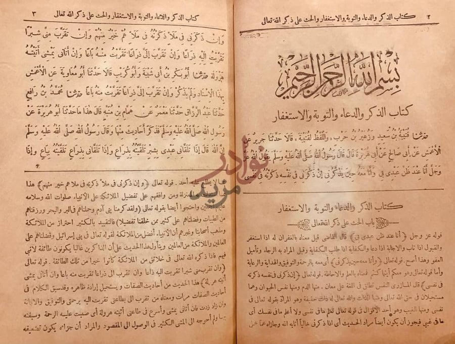فصل كتاب صحيح مسلم بشرح النووي باب الحث على ذكر