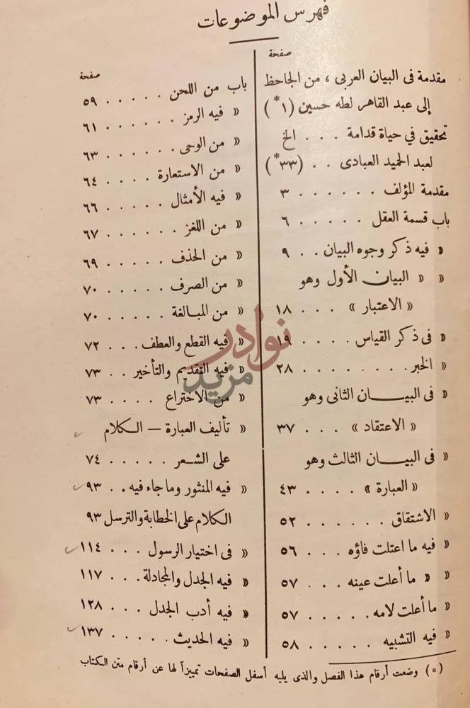 فهرس كتاب النقد الادبي عند العرب اصوله قضاياه تاريخه