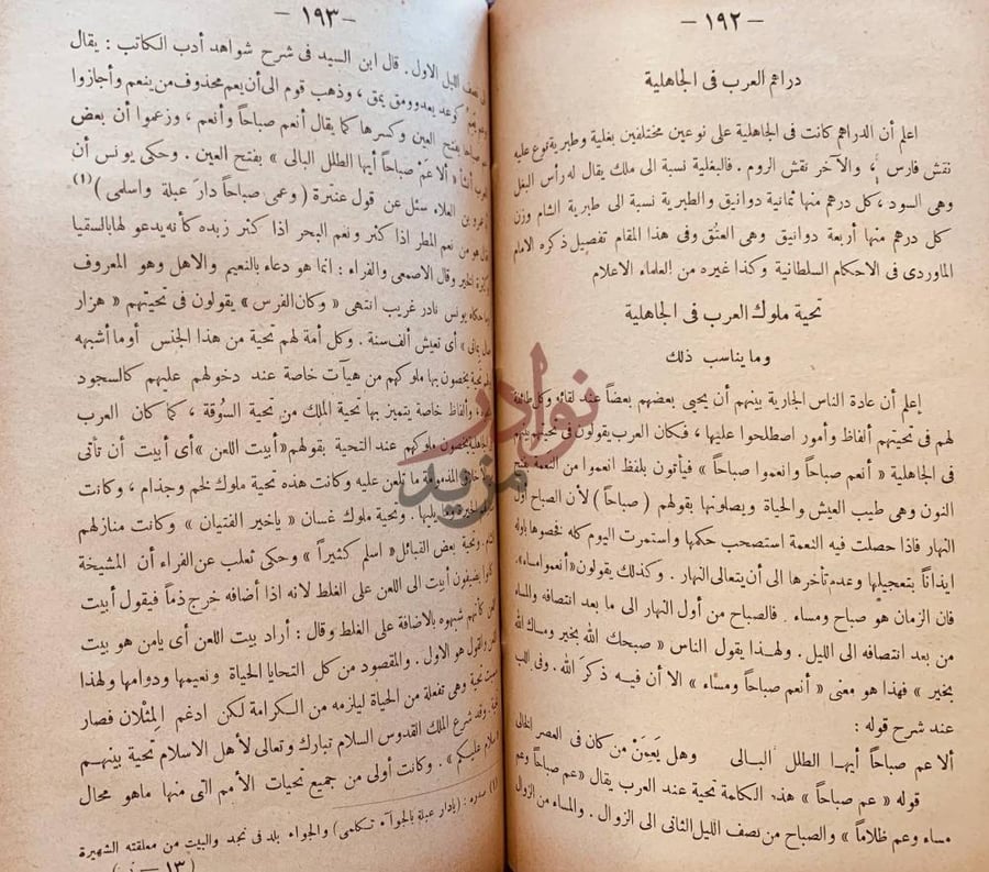صفحة داخلية كتاب بلوغ الارب في معرفة احوال العرب