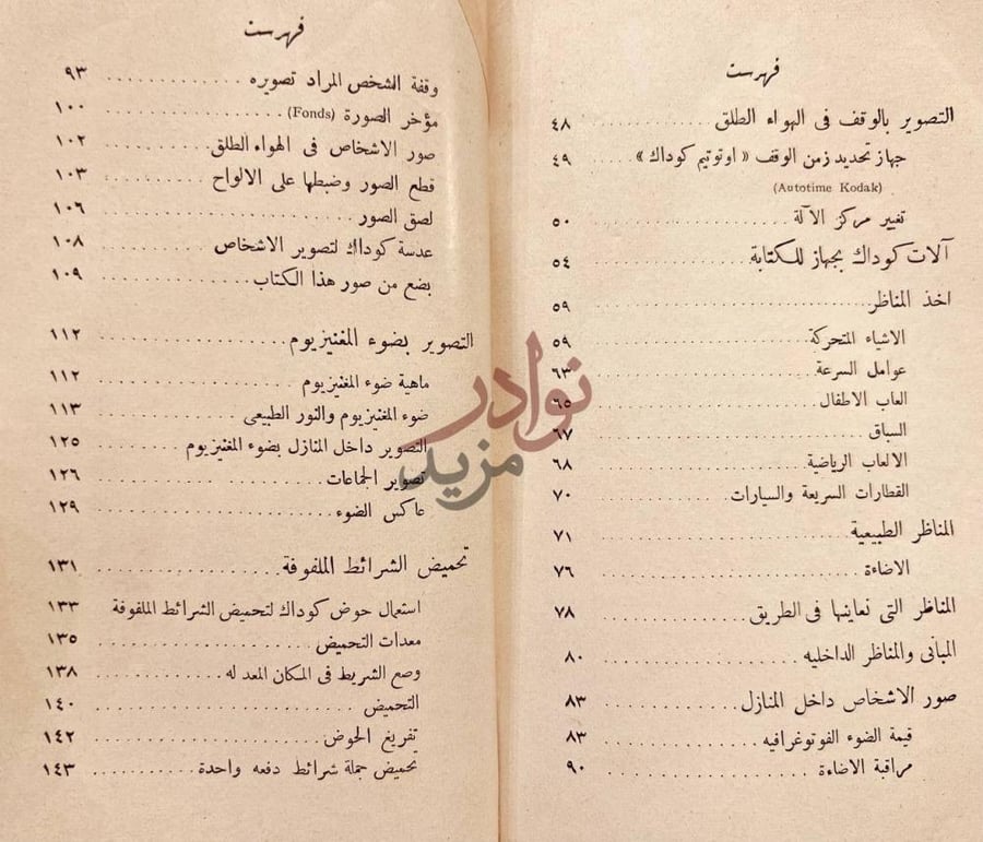 فهرس كتاب كيفية الحصول على صور متقنة فهرست