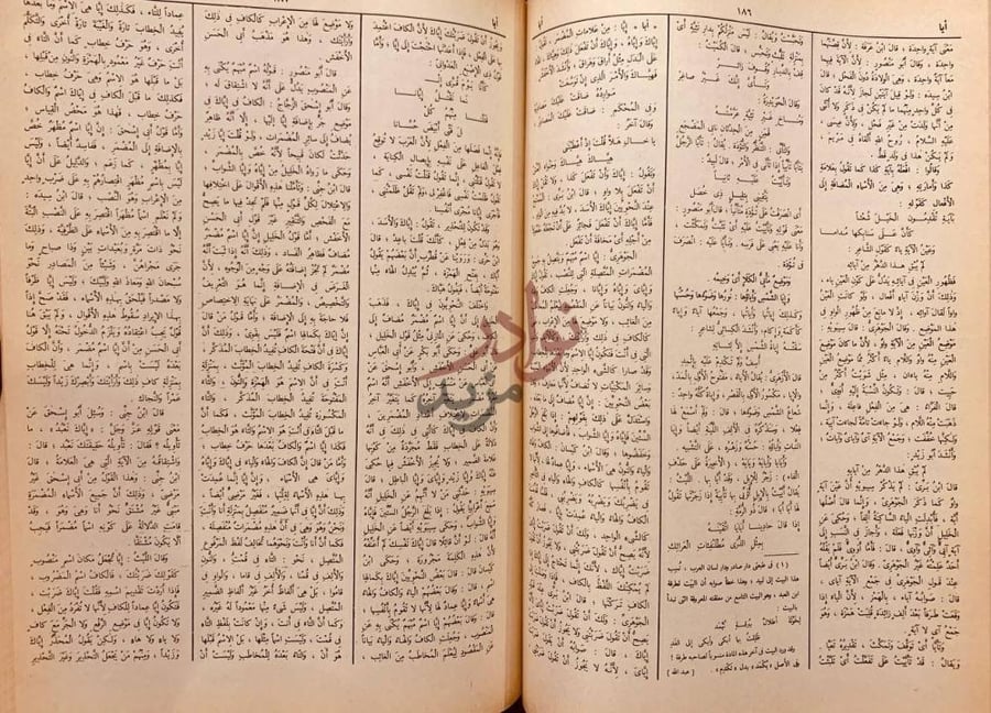 صفحة داخلية كتاب لسان العرب يا