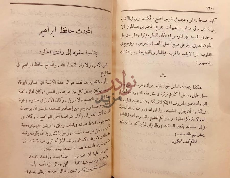 صفحة داخلية كتاب البدائع صور وجدانية وادبية واجتماعية