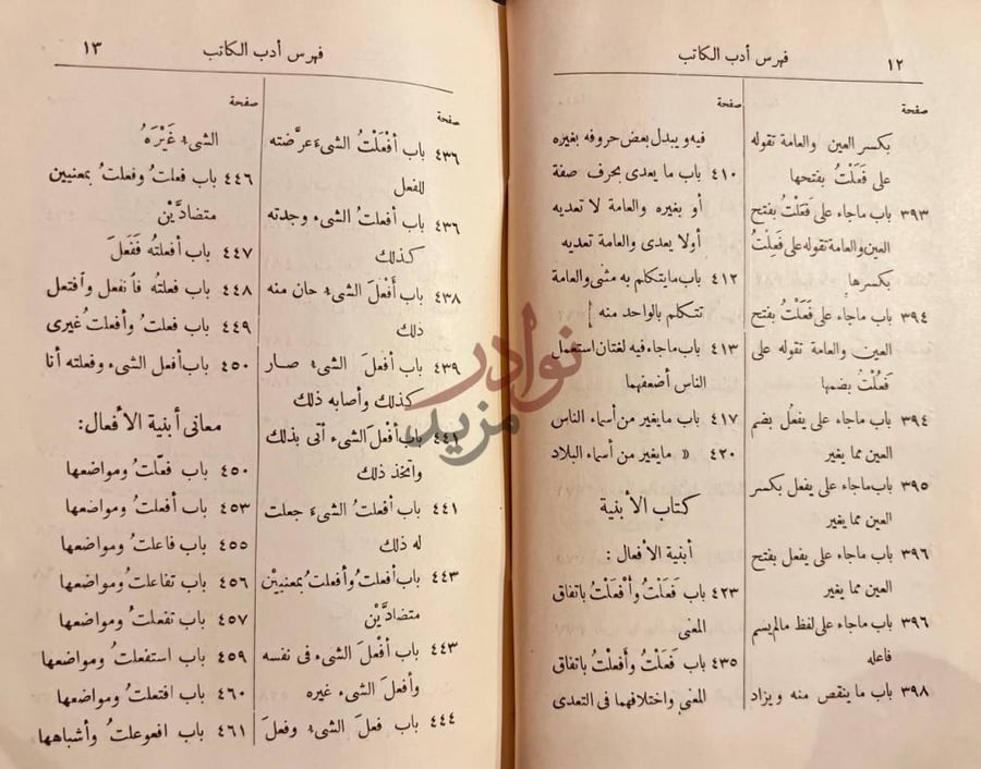 فهرس كتاب ادب الكاتب فهرس أدب الكاتب