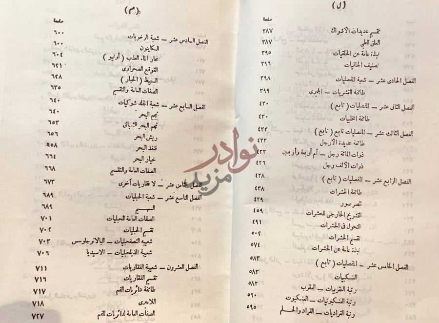 فهرس كتاب علم الحيوان العام فهرس المحتويات