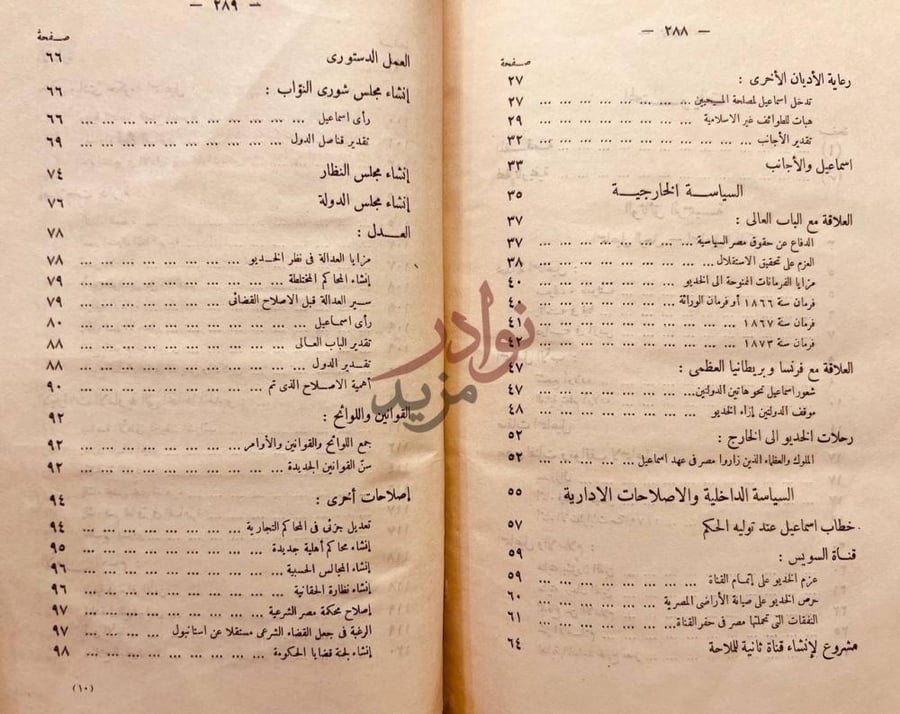 فهرس كتاب اسماعيل كما تصوره الوثائق الرسمية