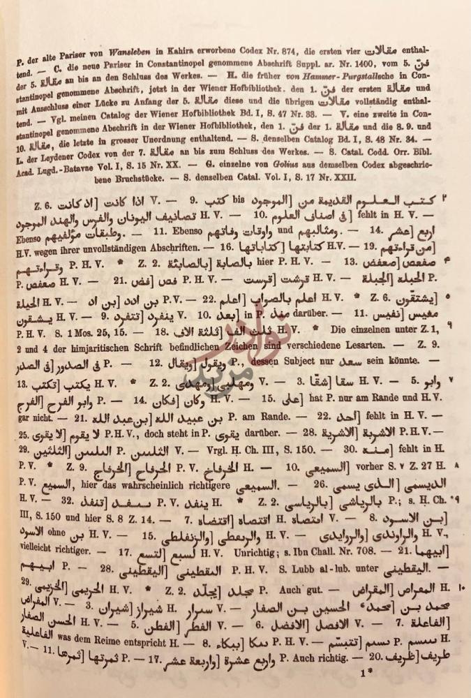 صفحة داخلية كتاب الفهرست ALFIHRIST