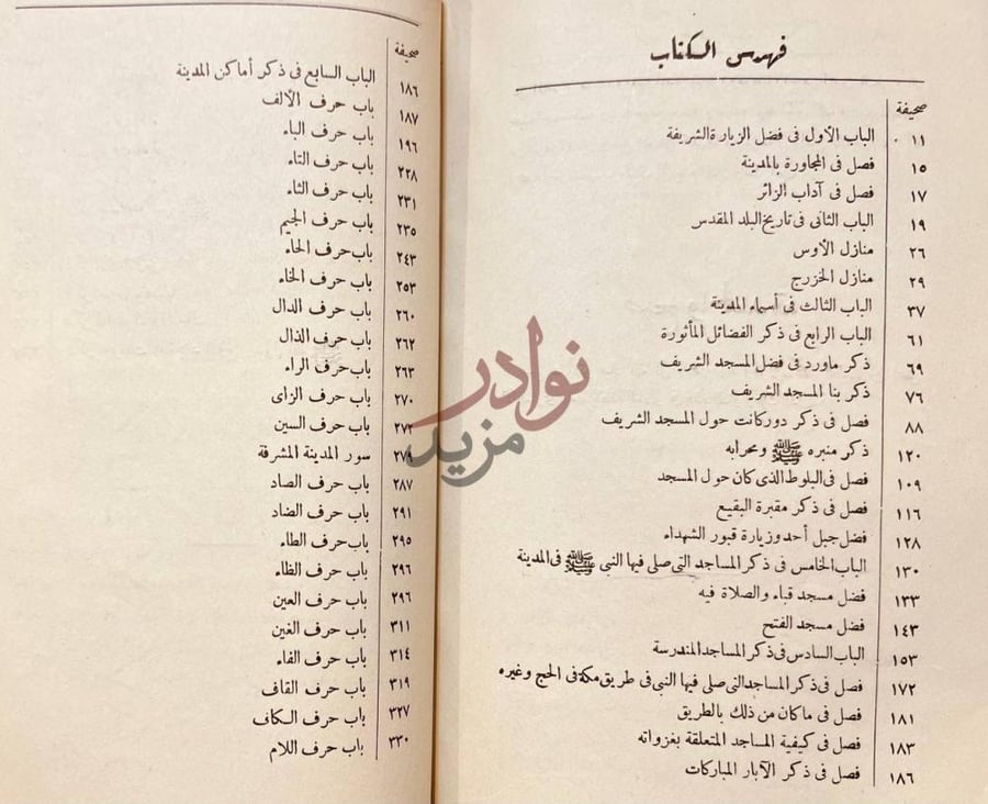 فهرس كتاب عمدة الاخبار في مدينة المختار فهرس الكتاب