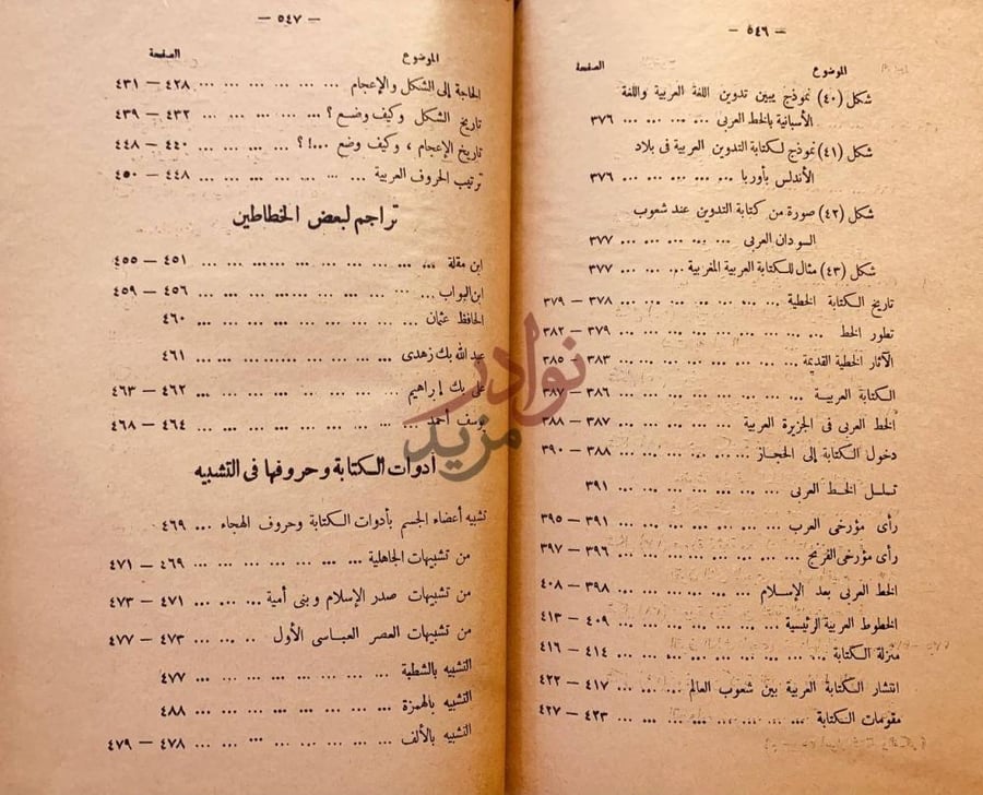 فهرس كتاب اصول الثقافة والفكر في ظلال العروبة والاسلام