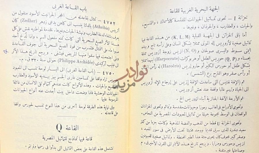 صفحة داخلية كتاب الدليل العصري للمتحف المصري الجهة البحرية