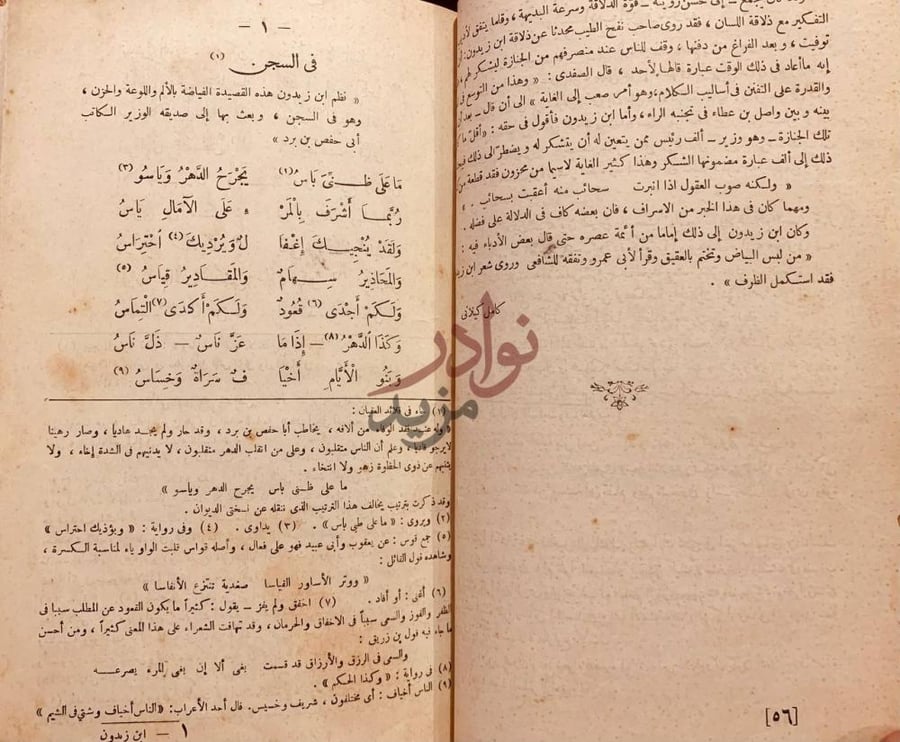 صفحة داخلية كتاب ديوان ابن زيدون رسائله اخباره شعر الملكين