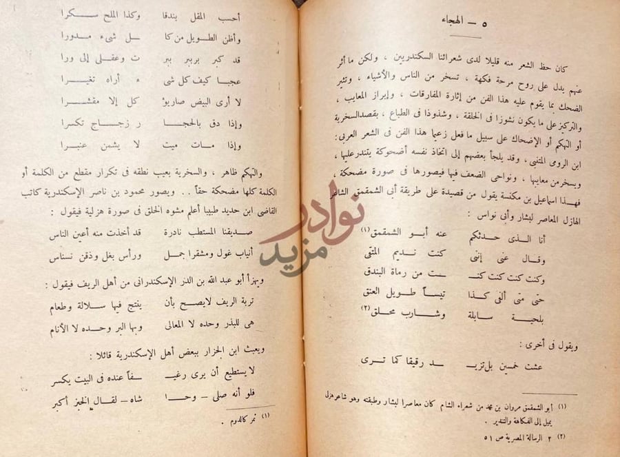 صفحة داخلية كتاب الانتاج الادبى في مدينة الاسكندرية فى